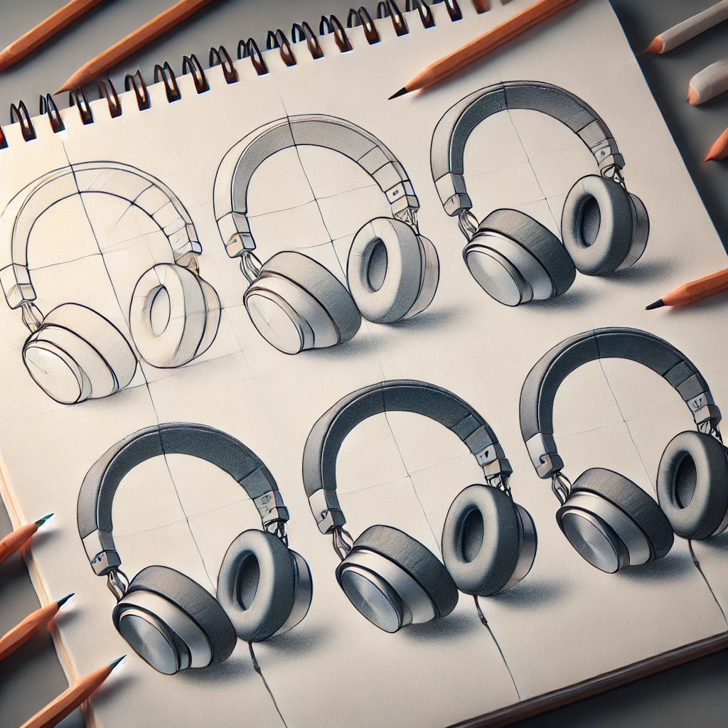 headphones drawing